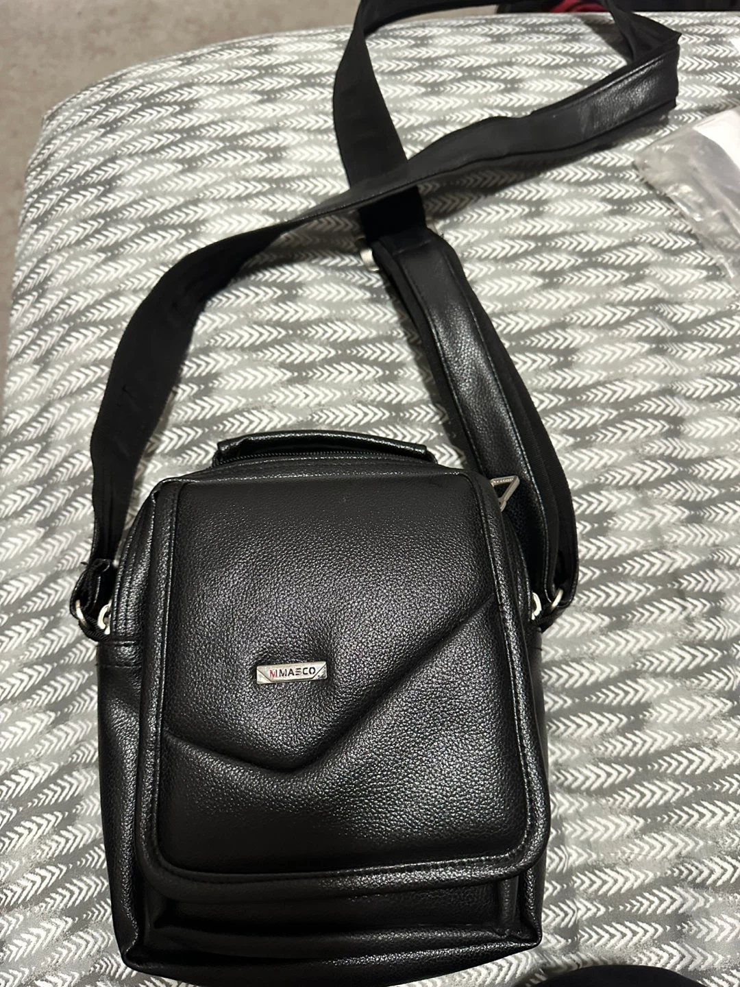 Black Leather Crossbody Bag