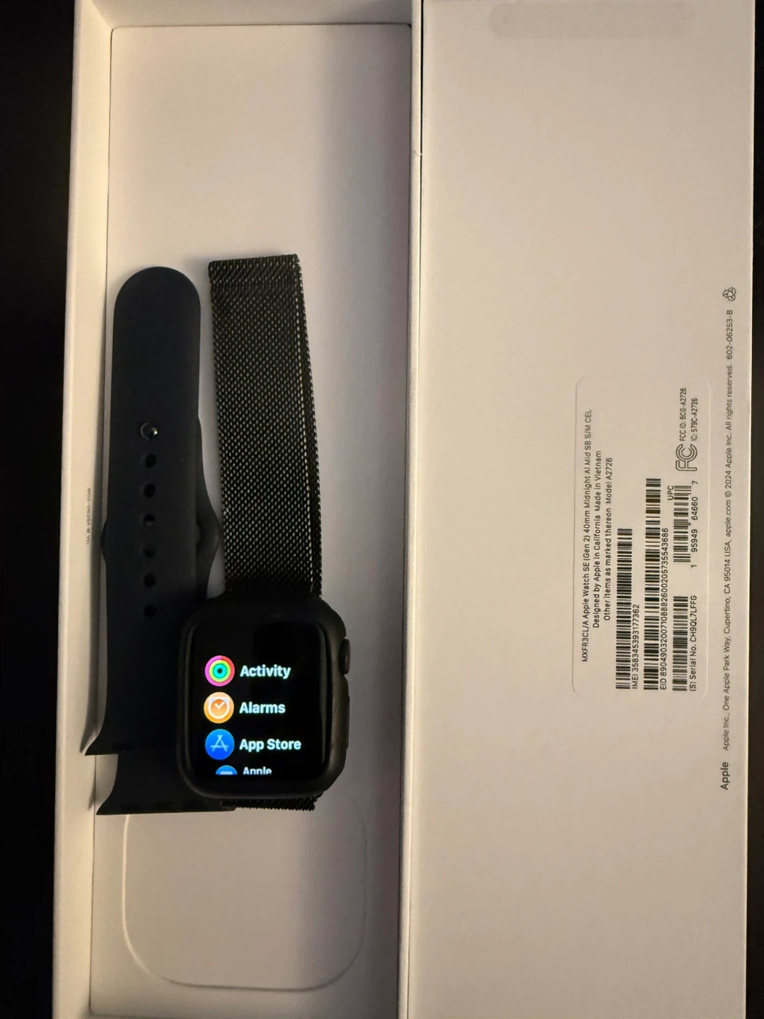 Apple Watch SE (Gen 2) 40mm Midnight Aluminium