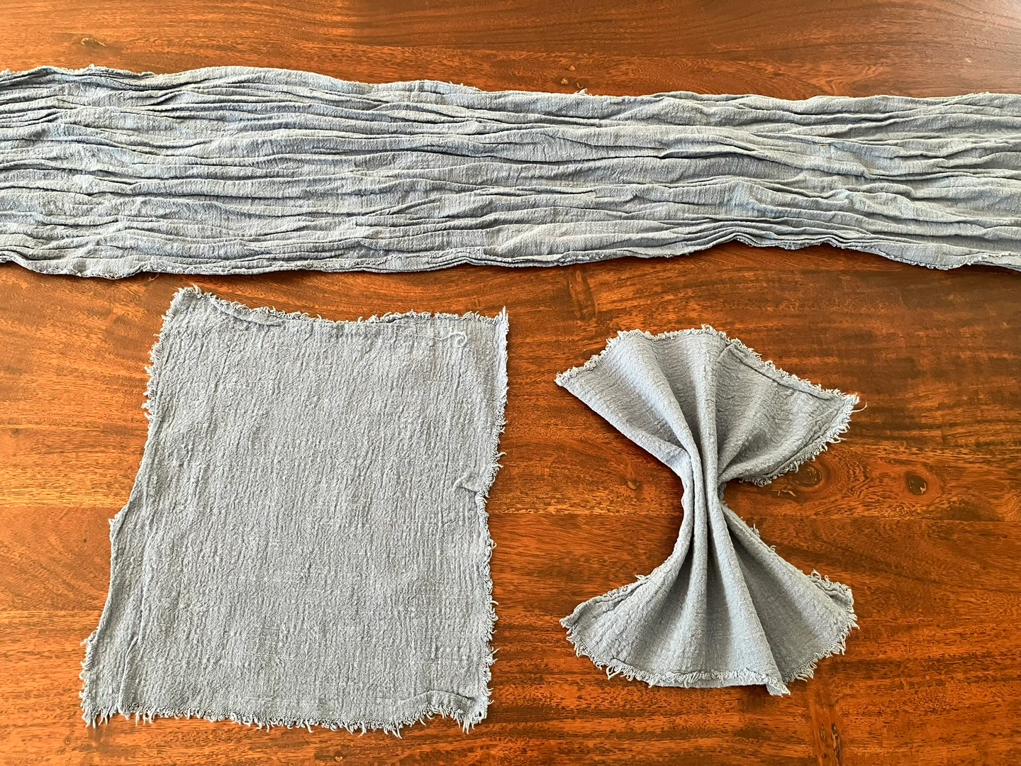 Gauze Table Runner & Napkins Wedding - photo 3