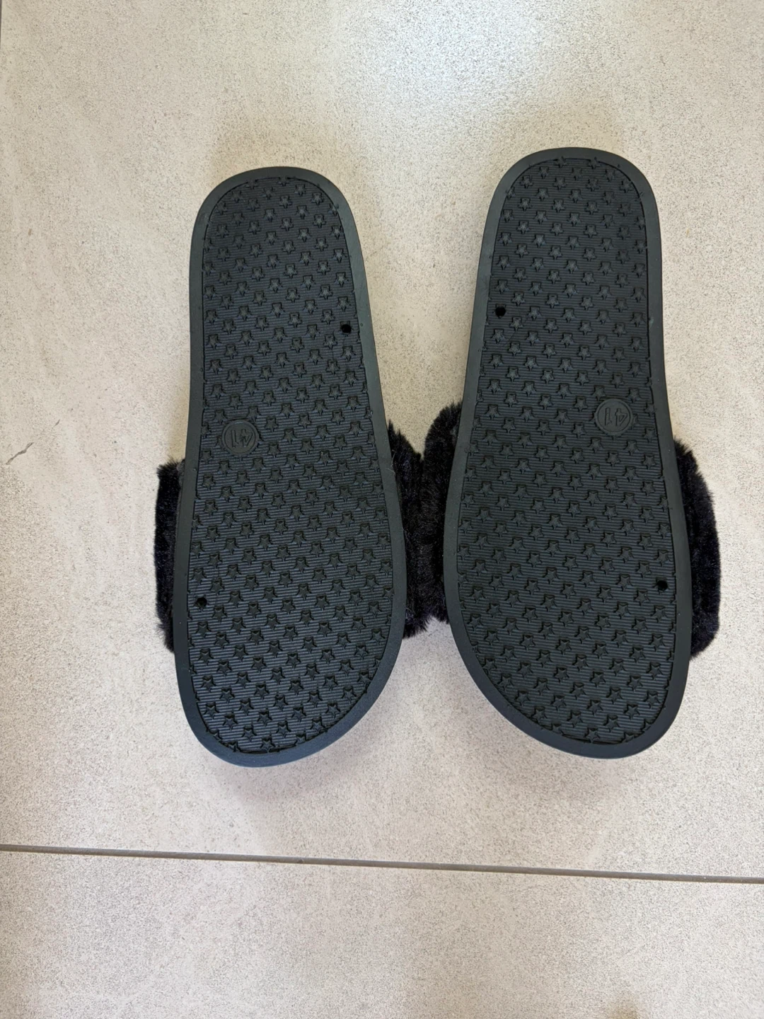 Black Faux Fur Sandals - photo 3