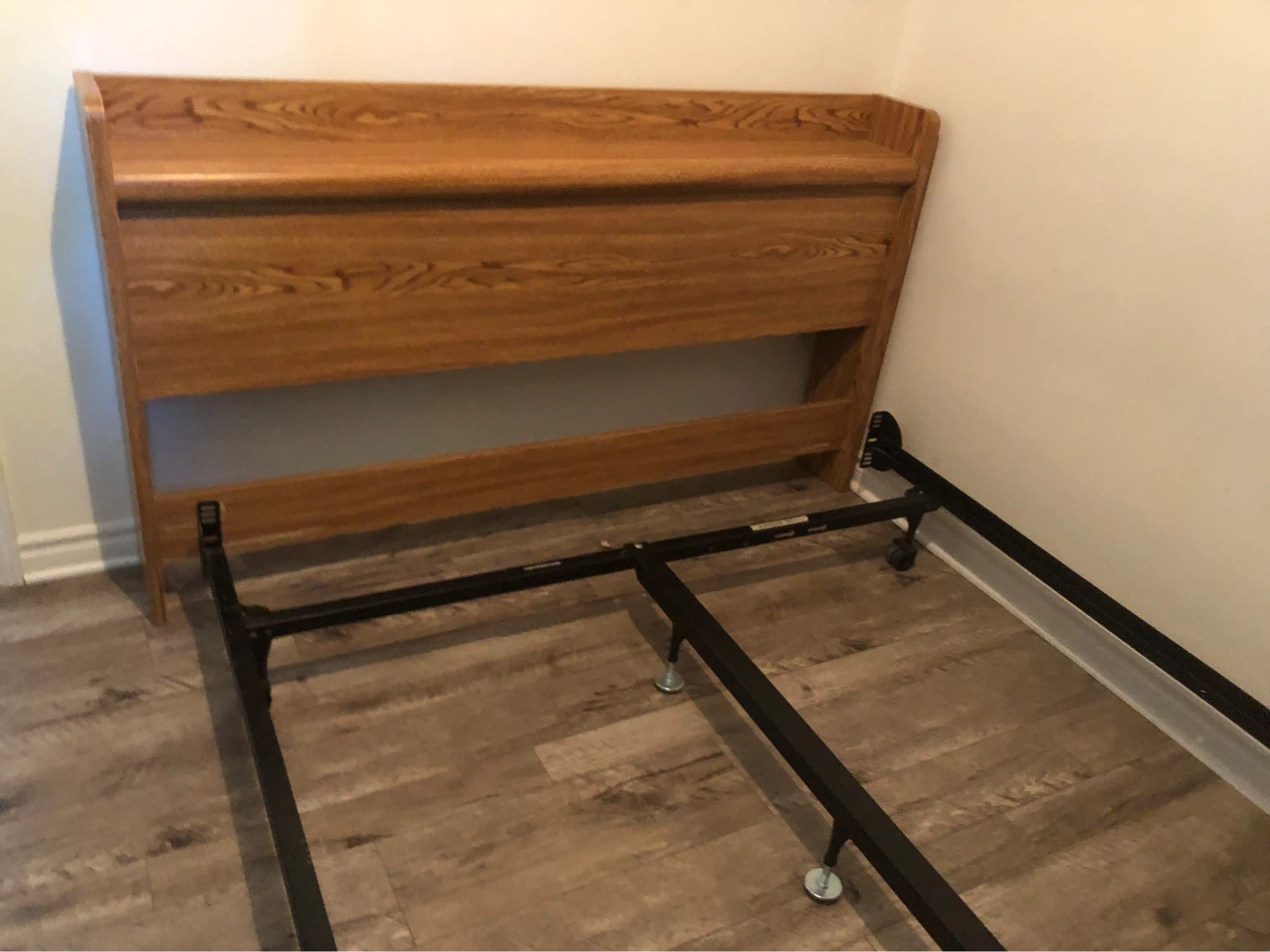Wooden Headboard and Box Spring - photo 3