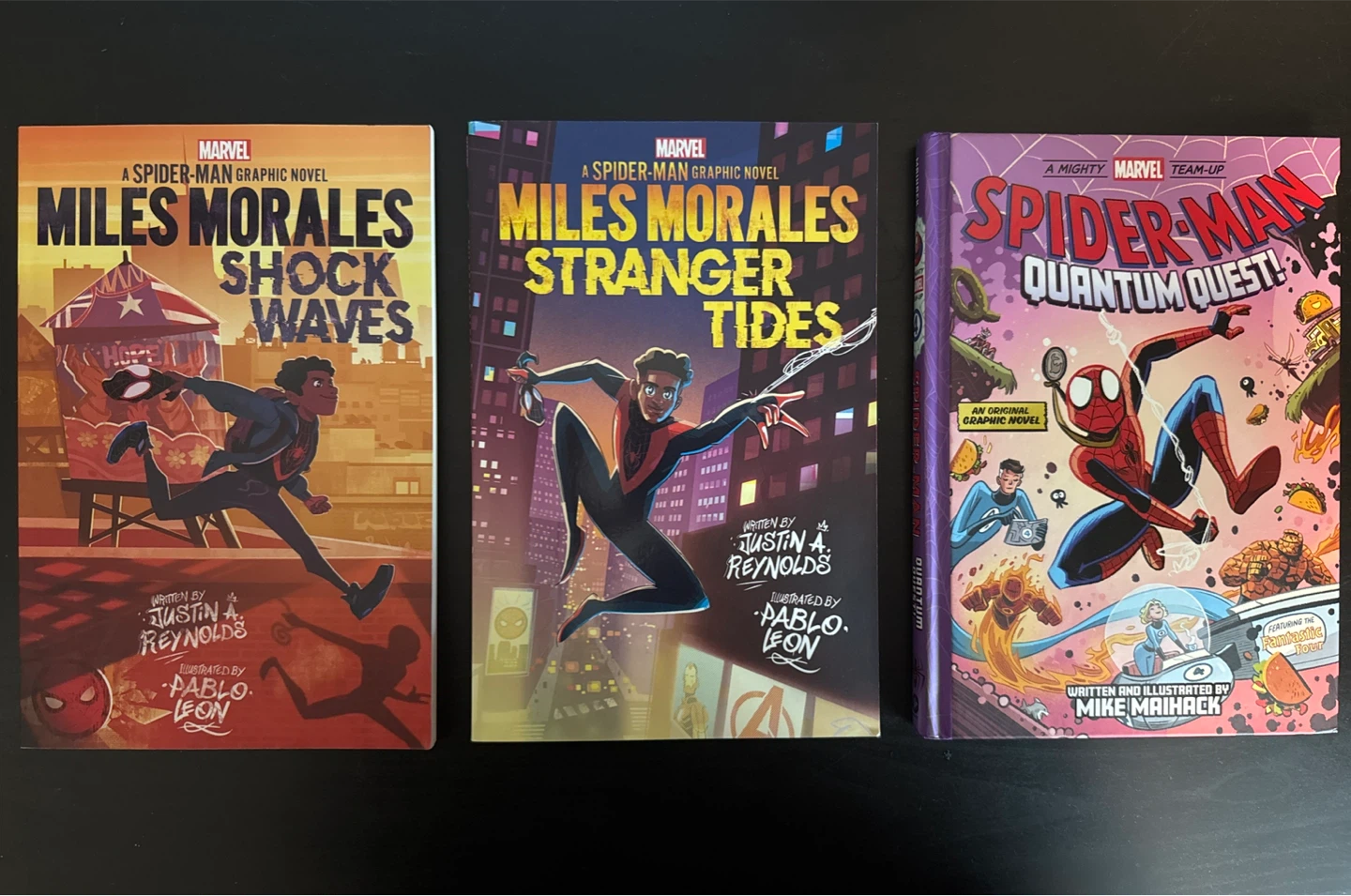 3 Spider-Man Graphic Novels (2 Miles Morales, 1 Spider-man)