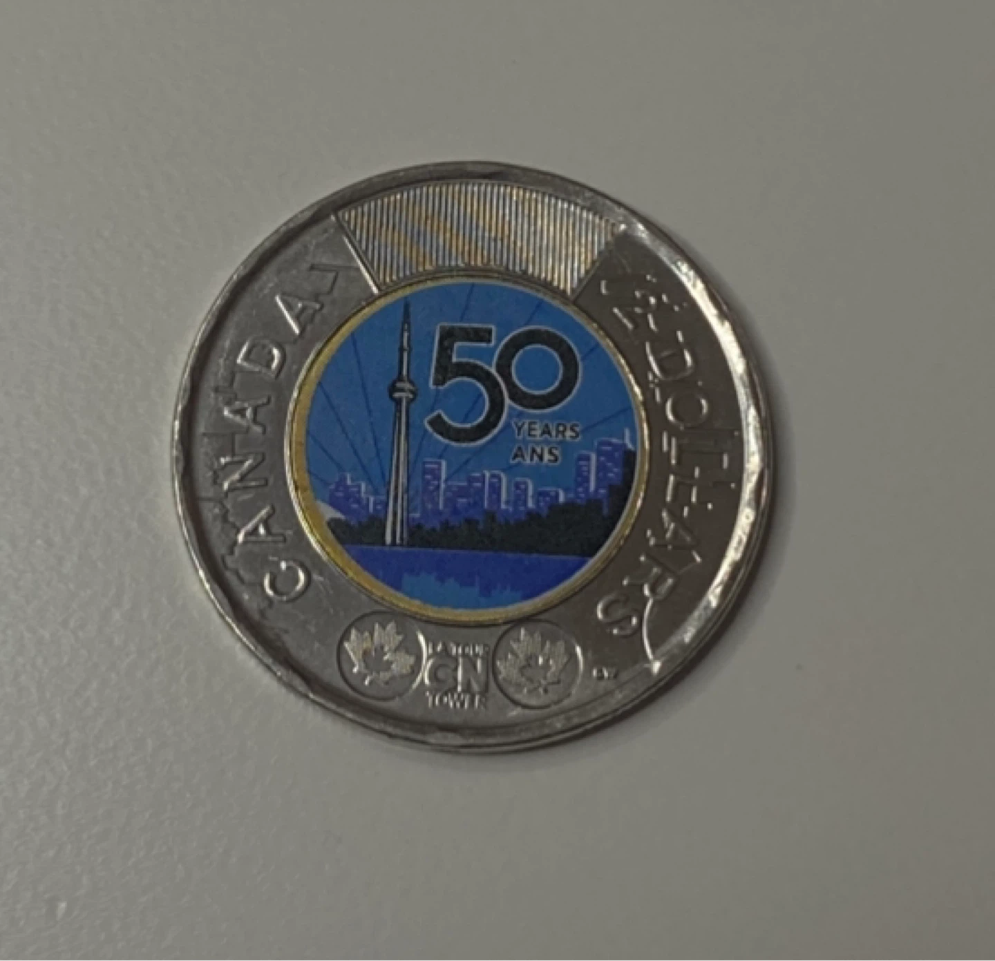 Canada 50 Years CN Tower Loonie Coin 2020