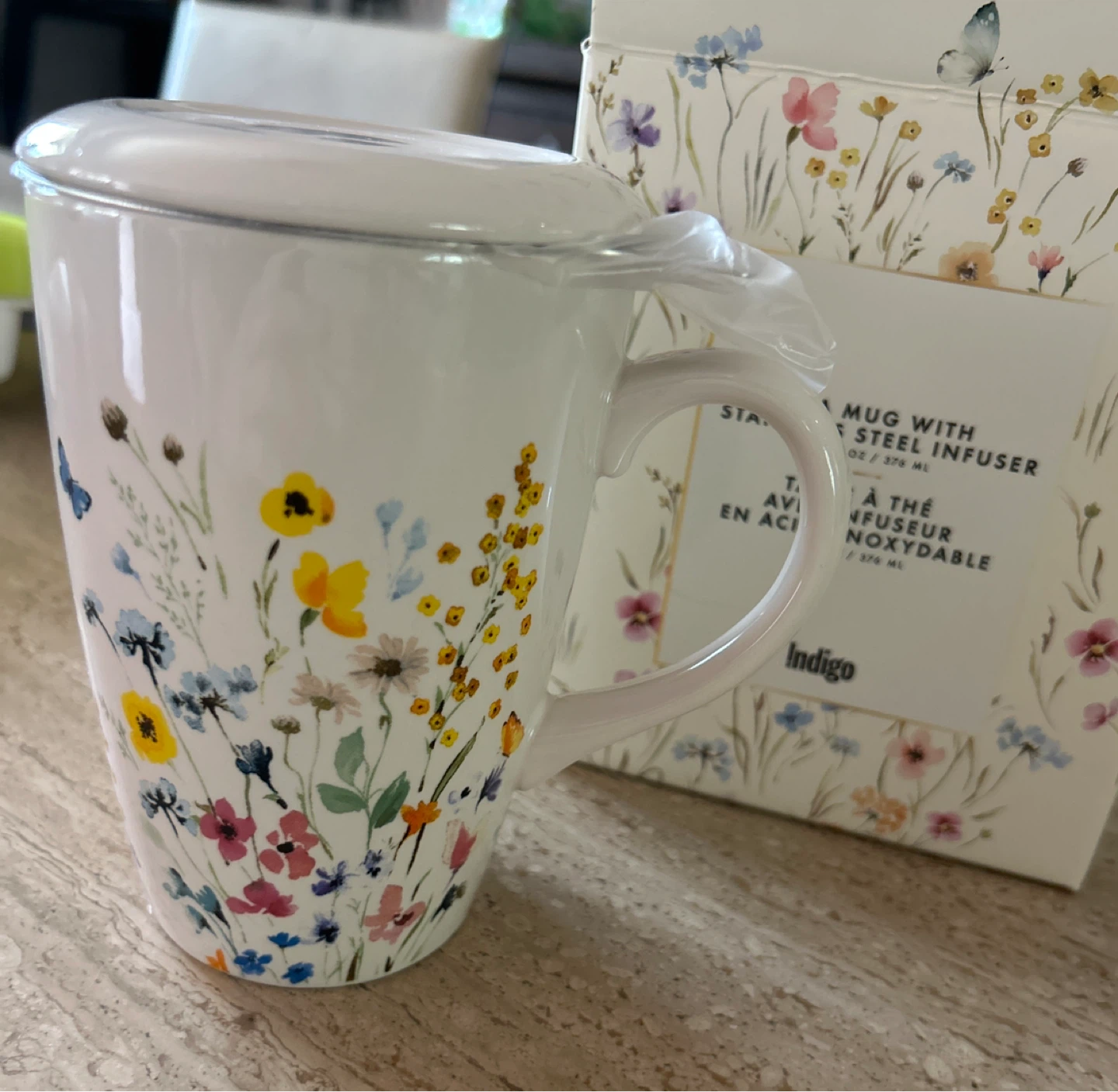 Indigo Tea Mug with Stainless Steel Infuser - photo 2