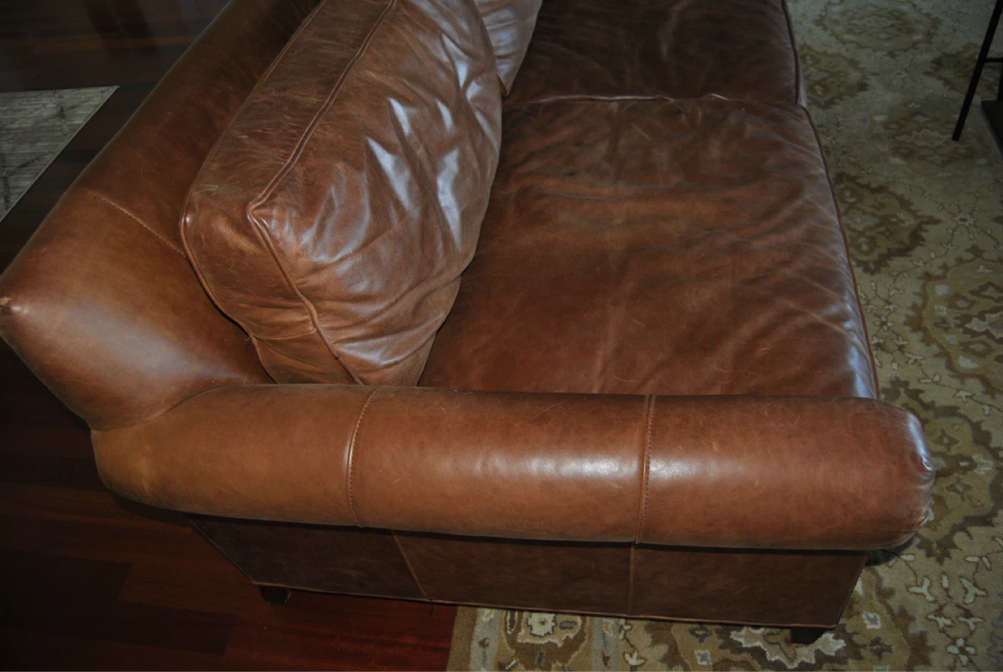 Restoration Hardware Original Lancaster 2-Cushion Leather Sofa - photo 5