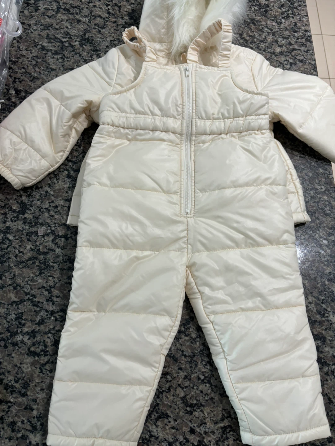 Cream Snowsuit and Boots Set - photo 2