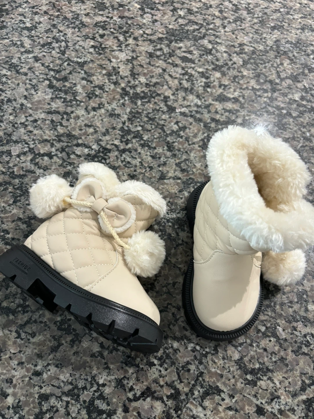 Cream Snowsuit and Boots Set - photo 4