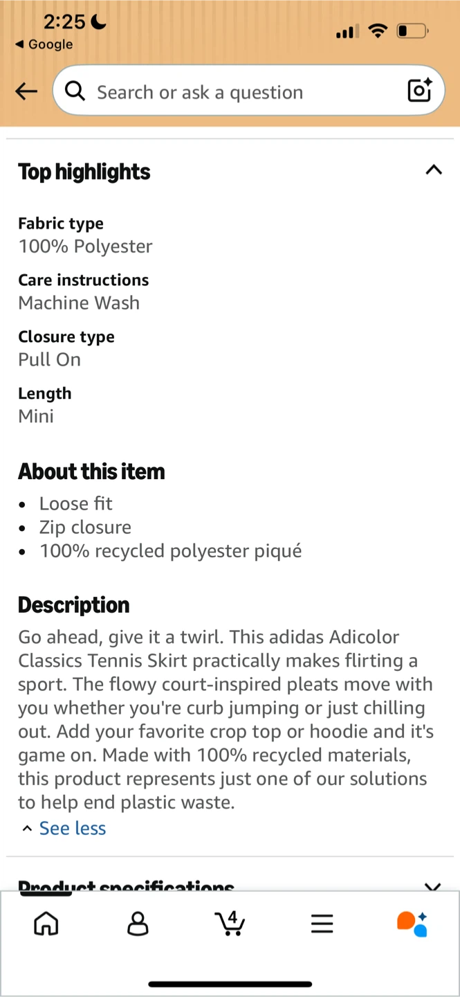 adidas Originals Womens Medium Classics Tennis SkirtSkirt - photo 4