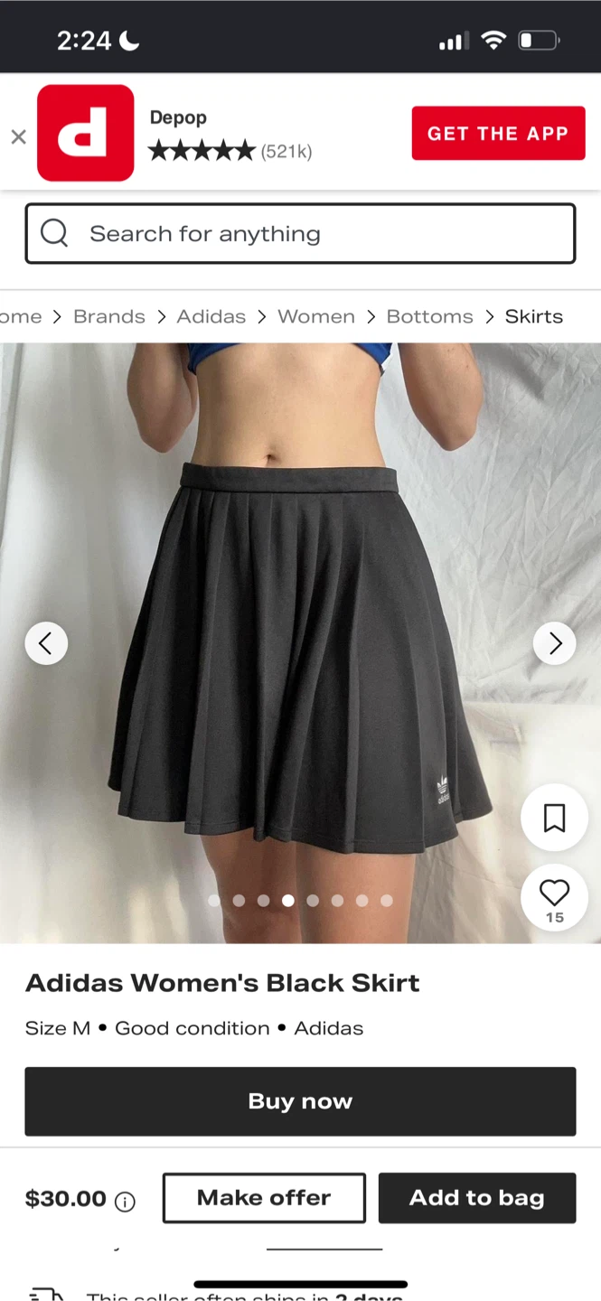 adidas Originals Womens Medium Classics Tennis SkirtSkirt - photo 3