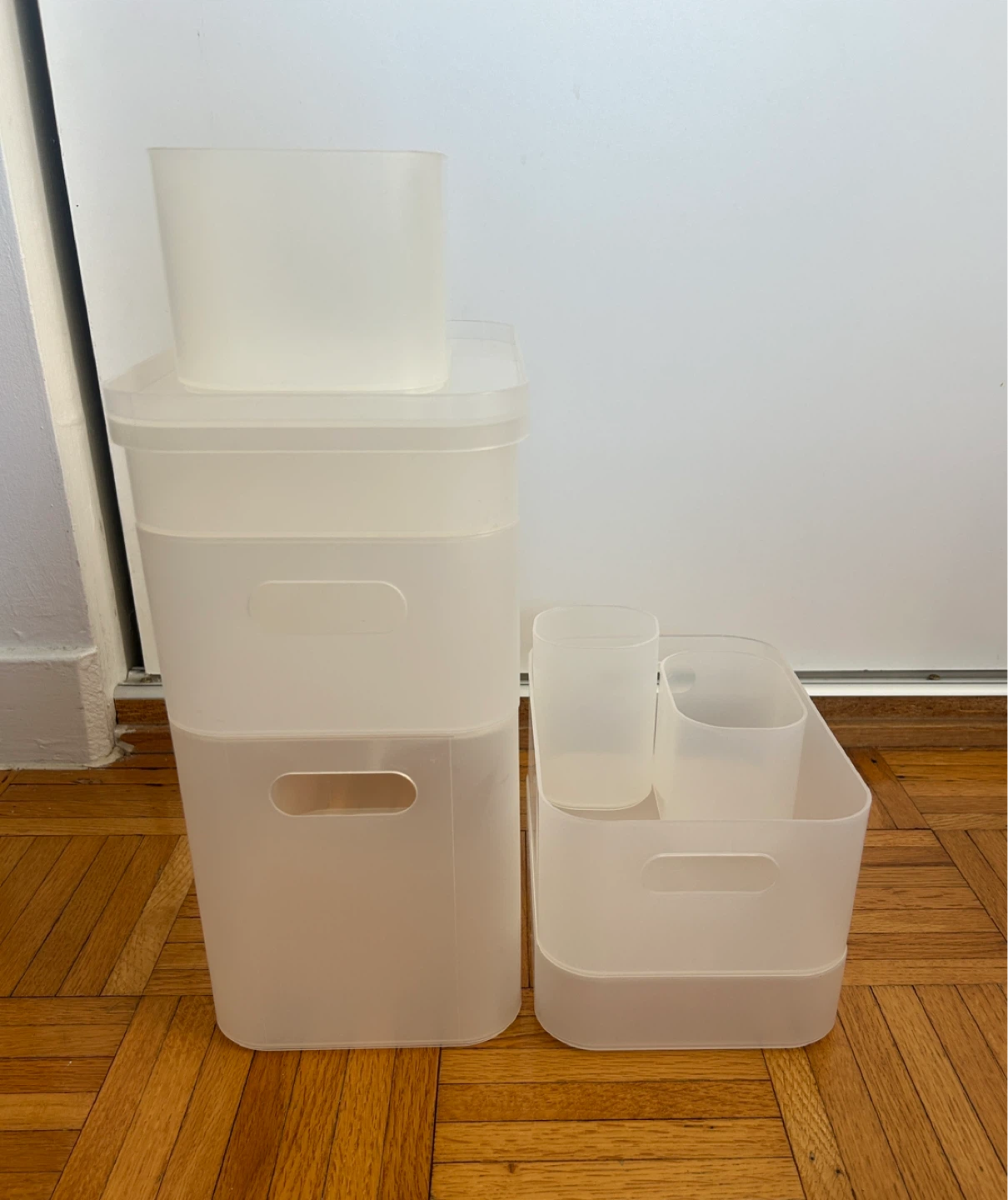 MUJI stackable organizers