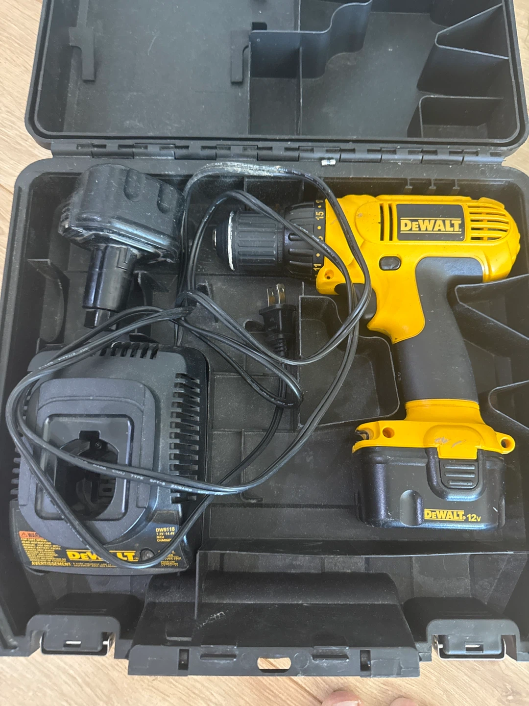 DeWalt 12V Cordless Drill with Charger and Case