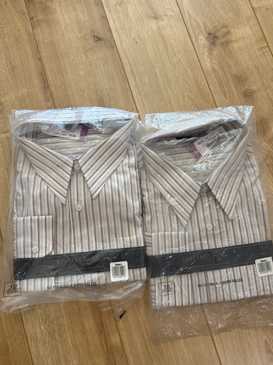 DISTINCTION Big Fit Striped Dress Shirt - Size 19 35/36