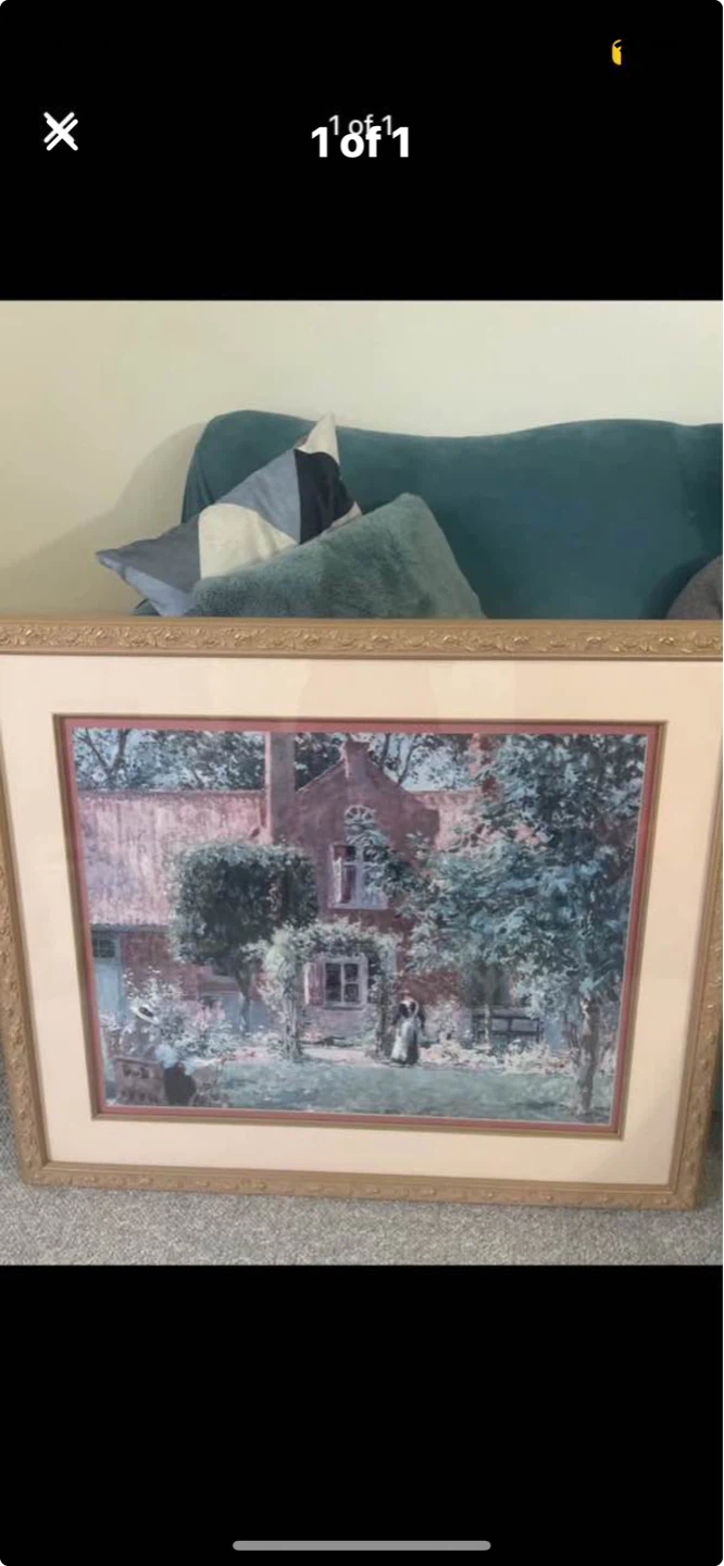 Framed Print of a Cottage Garden Scene