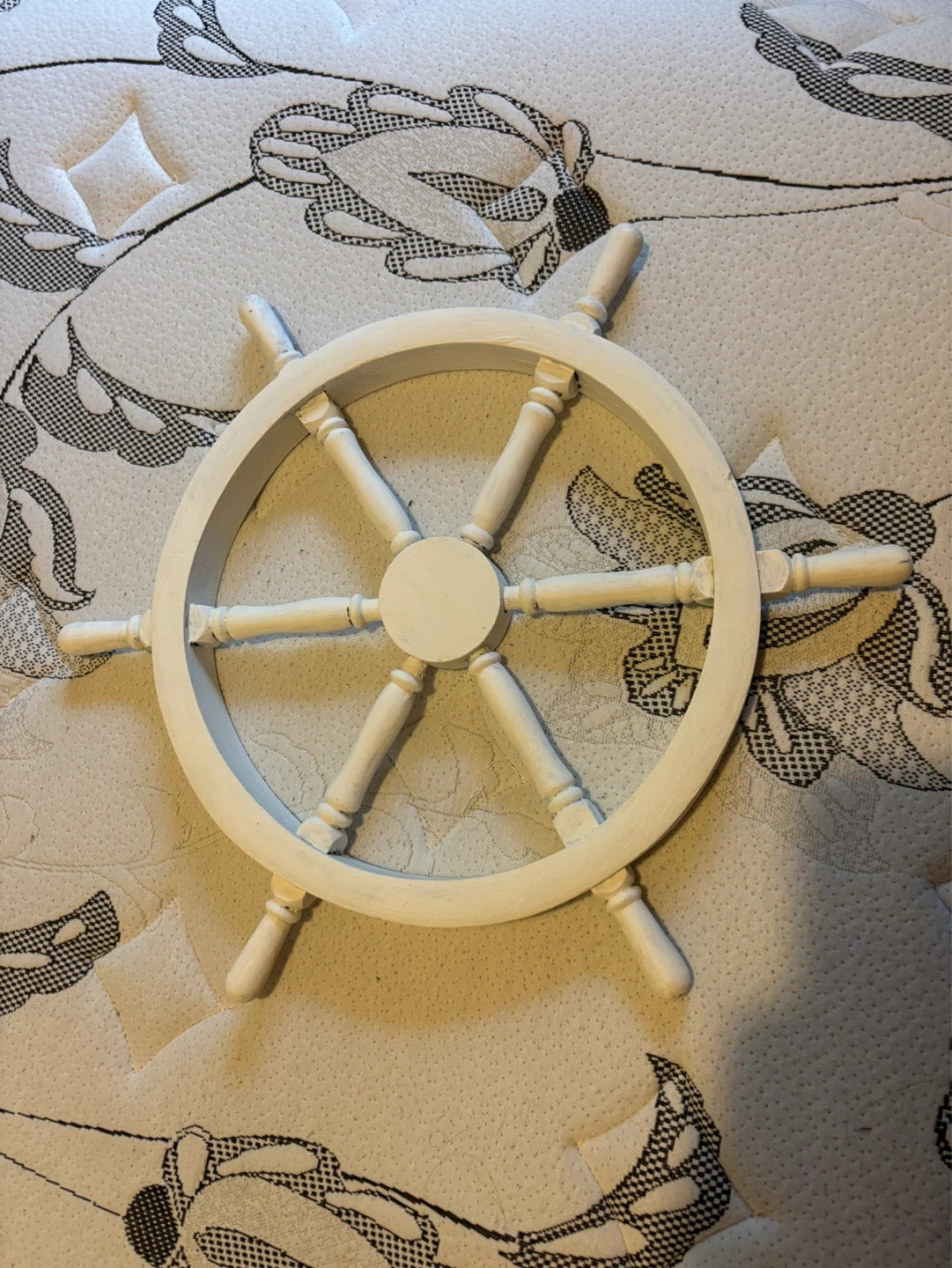 White Decorative Ship Wheel