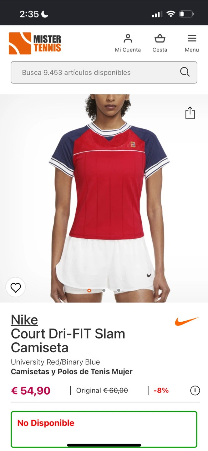 Nike Court Dri-FIT tennis shirt women's medium - photo 5