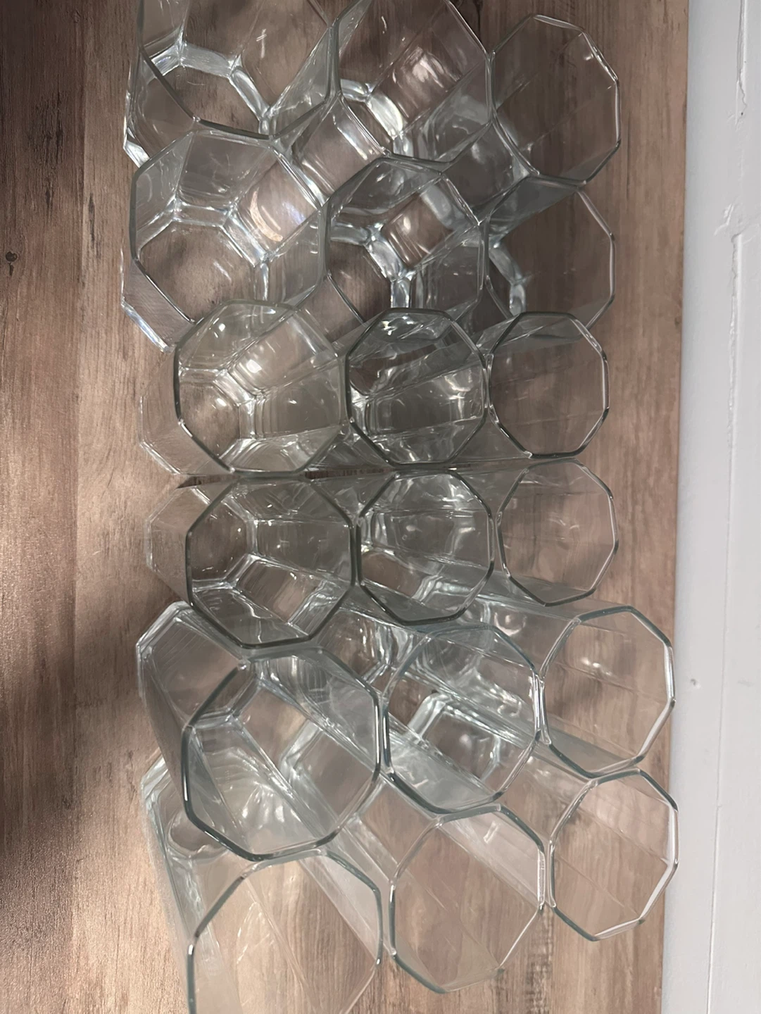 Set of 18 vintage  Assorted Clear Glass Tumblers - photo 5