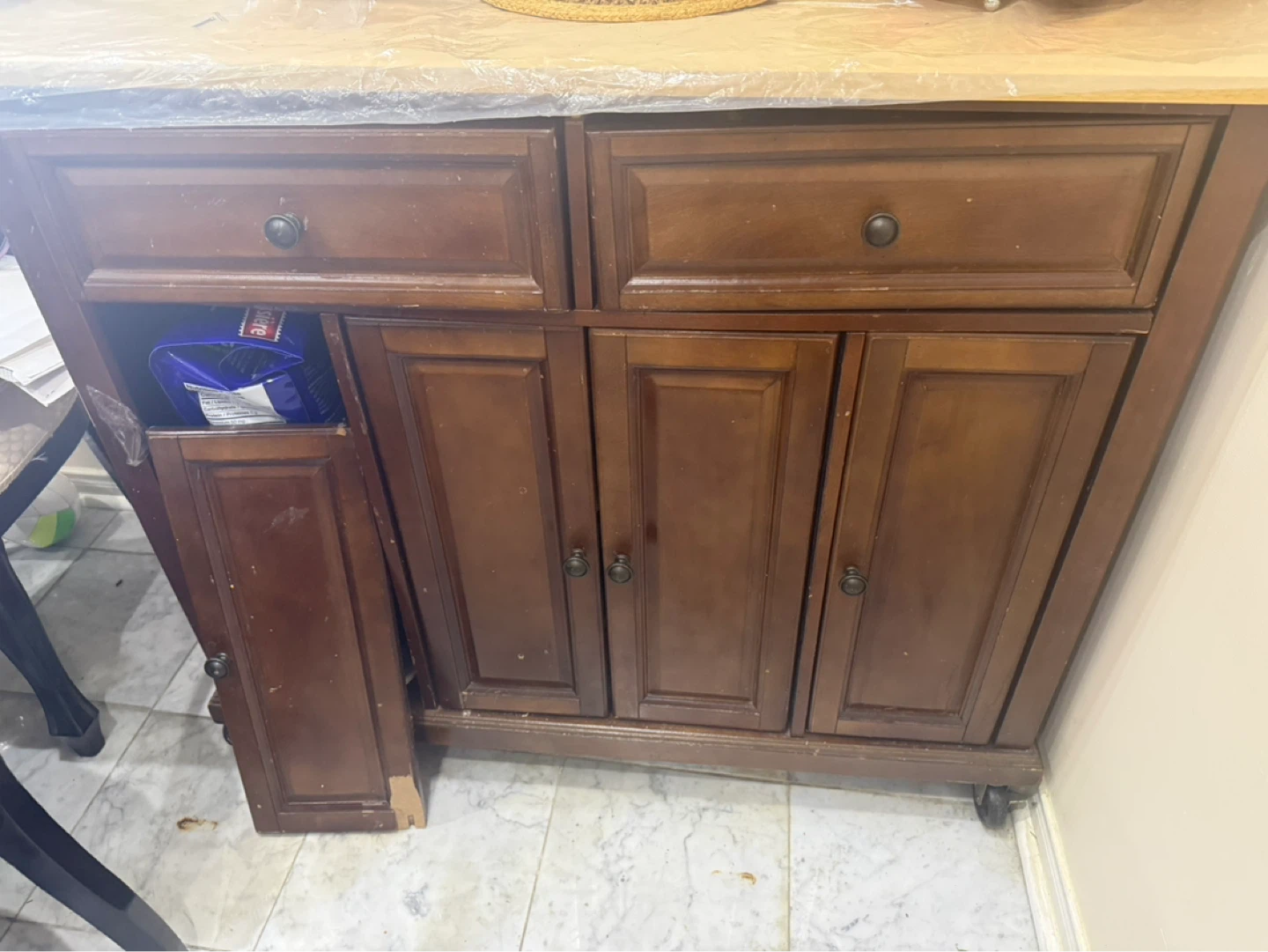 Wooden Kitchen Island Cart - photo 3