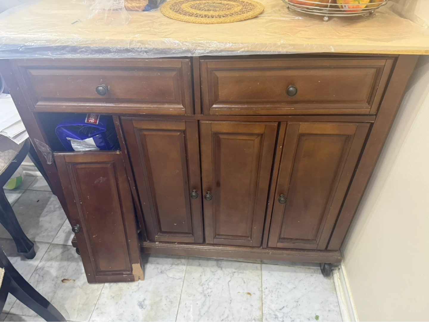 Wooden Kitchen Island Cart
