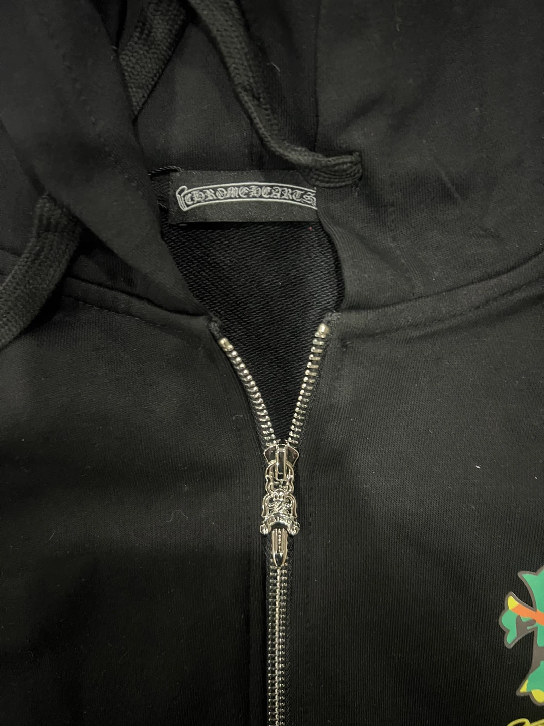 Chrome Hearts Black Zip-Up Hoodie - photo 4