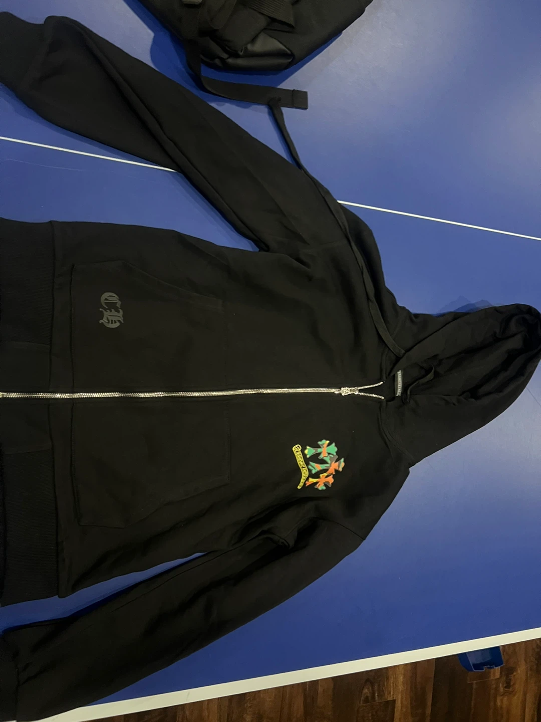 Chrome Hearts Black Zip-Up Hoodie - photo 3