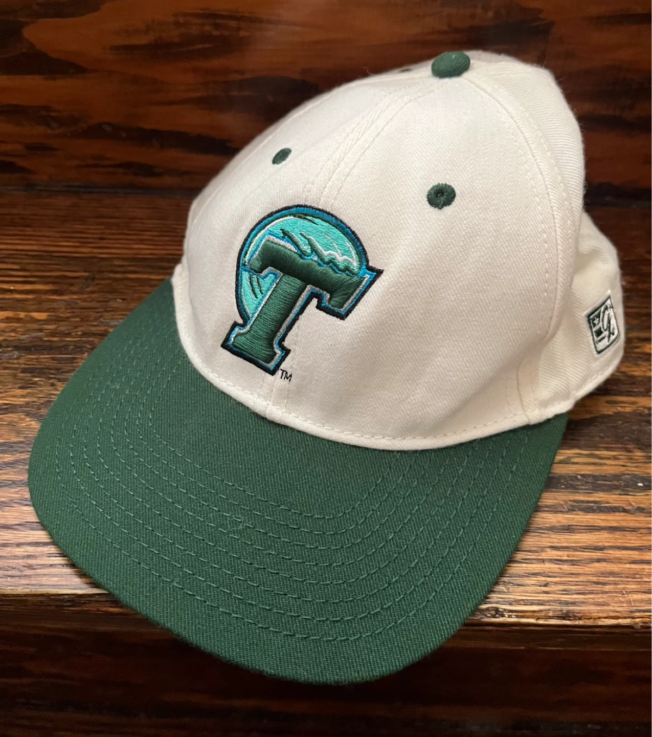 Vintage Tulane Green Wave The Game Fitted Hat Men's Sz 7