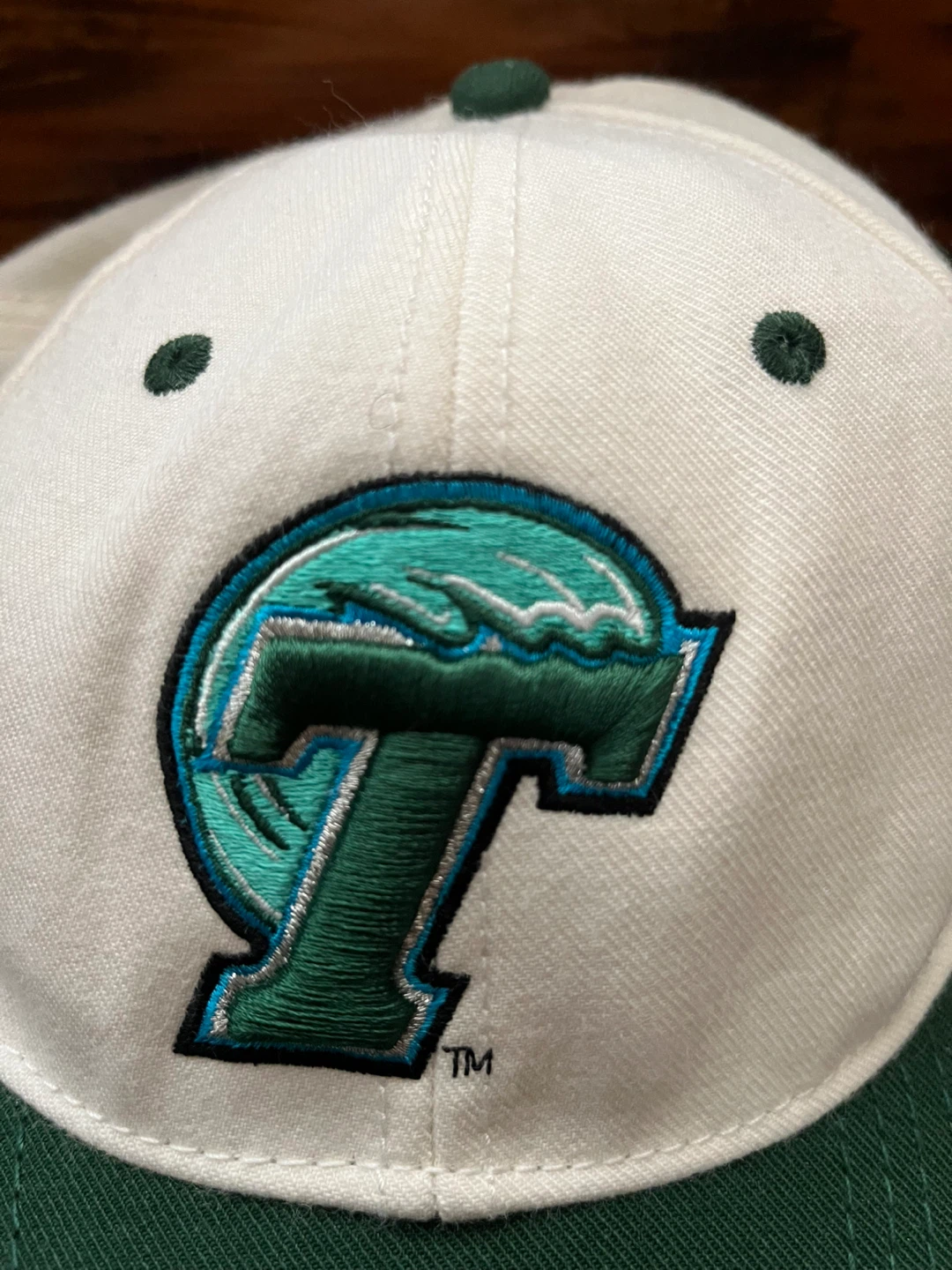 Vintage Tulane Green Wave The Game Fitted Hat Men's Sz 7 - photo 2