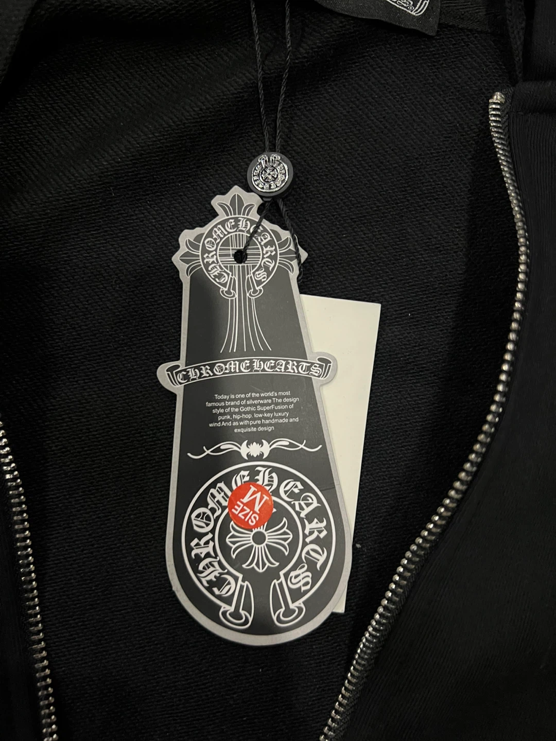 Chrome Hearts Black Zip-Up Hoodie - photo 2