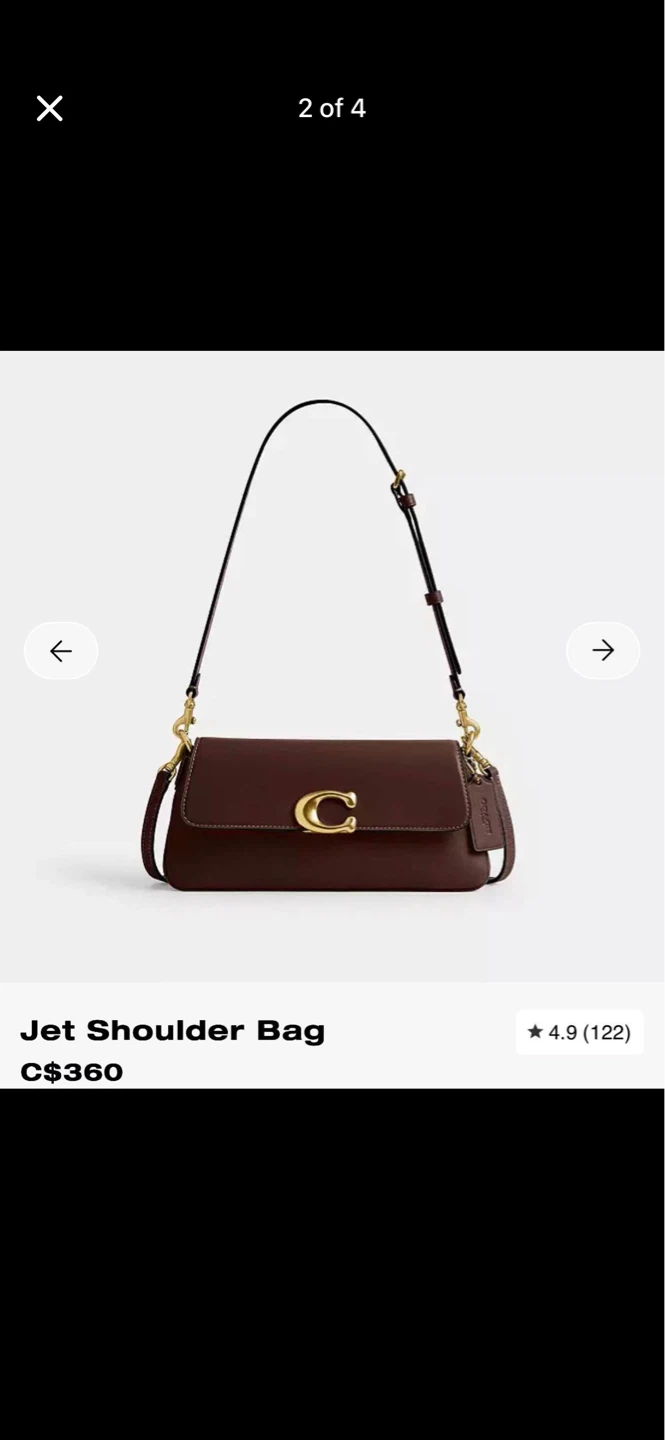 Coach Jet Shoulder Bag - Brass/Chalk - photo 3