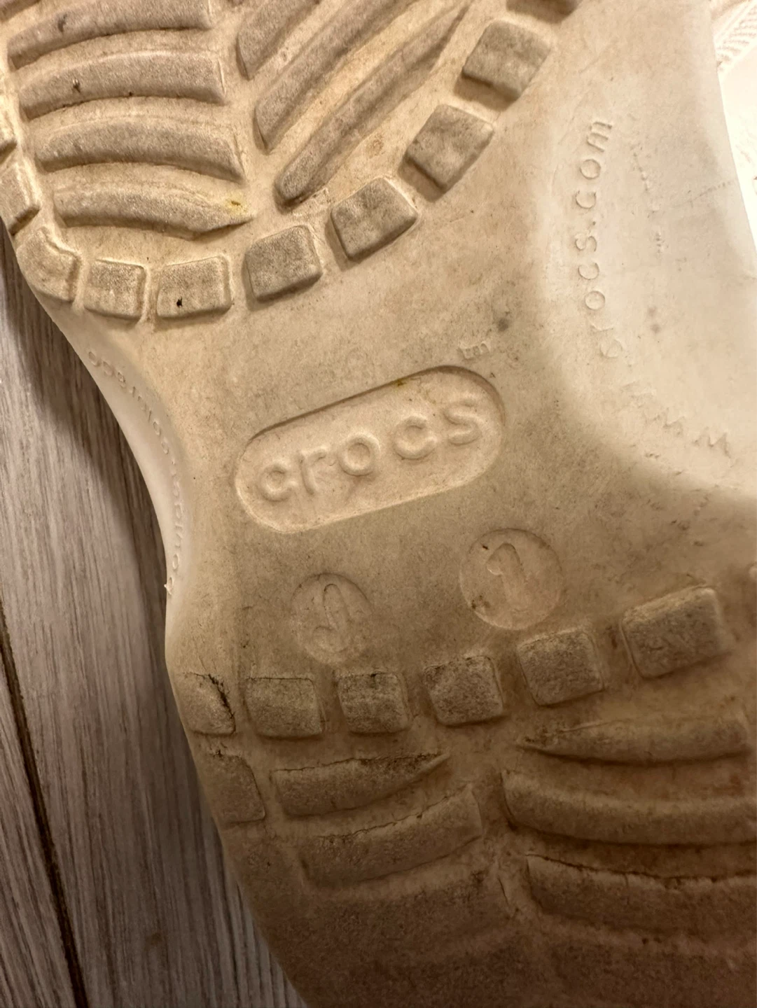 Kids White classic Crocs Clogs Size J 1 - photo 3