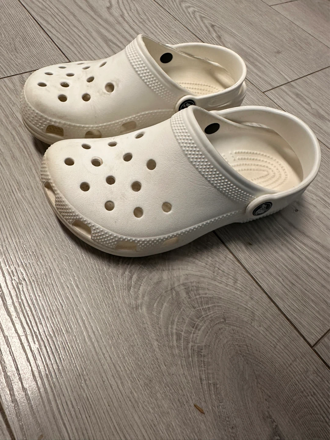 Kids White classic Crocs Clogs Size J 1 - photo 2