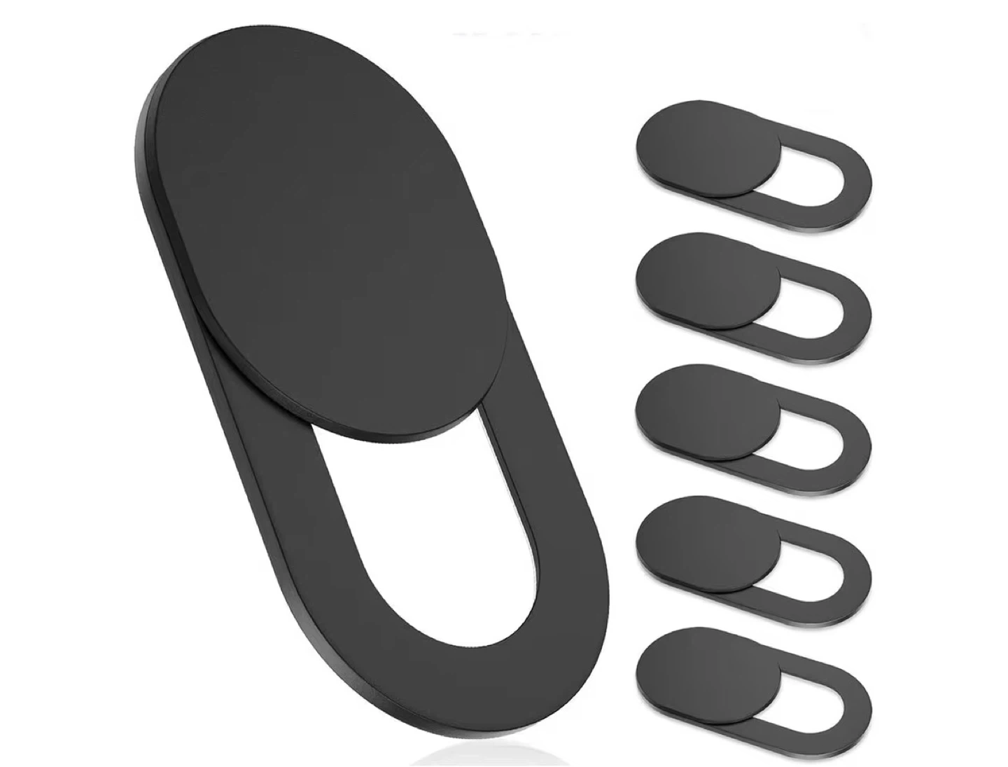 Set of 6 Black Webcam Covers