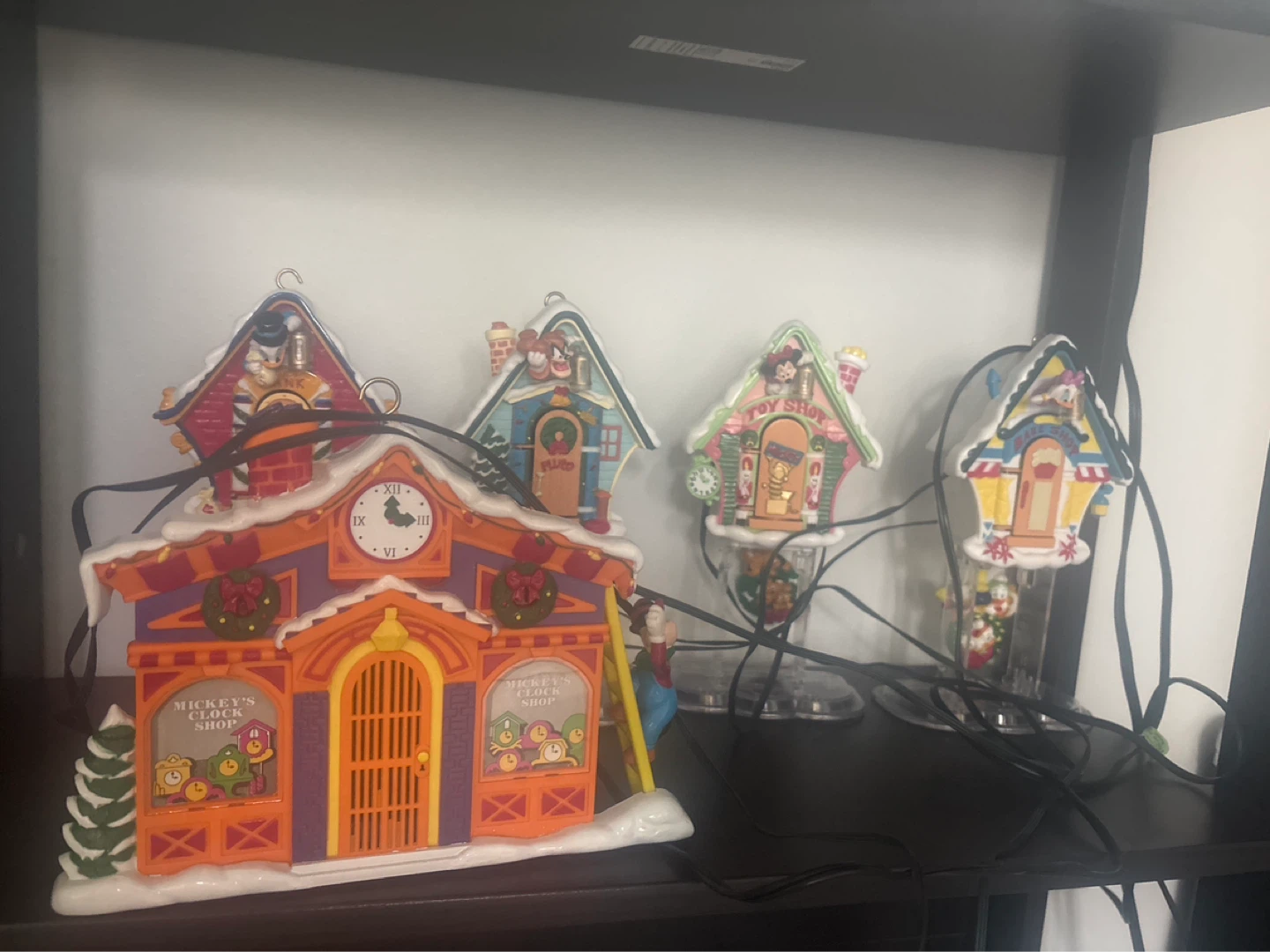 Disney Mickey's Clock Shop Christmas Village Set