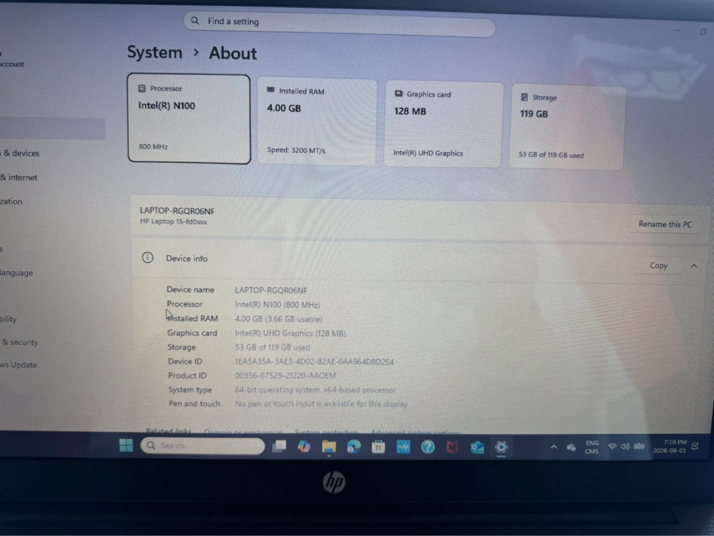 HP Laptop RG06NR 15-fdbx - photo 2