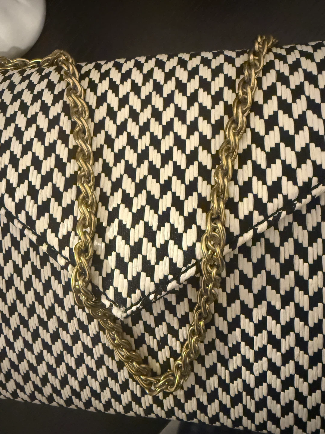 J. Crew Woven Envelope Clutch with Gold Chain - photo 2