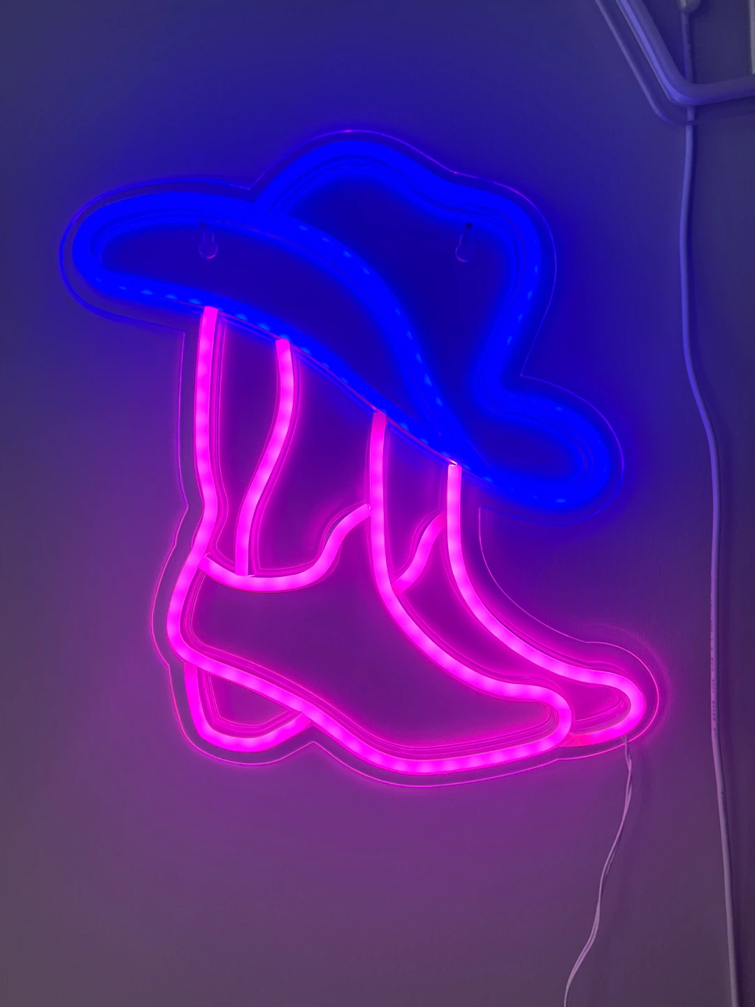 Cowboy Hat & Boots Neon Sign