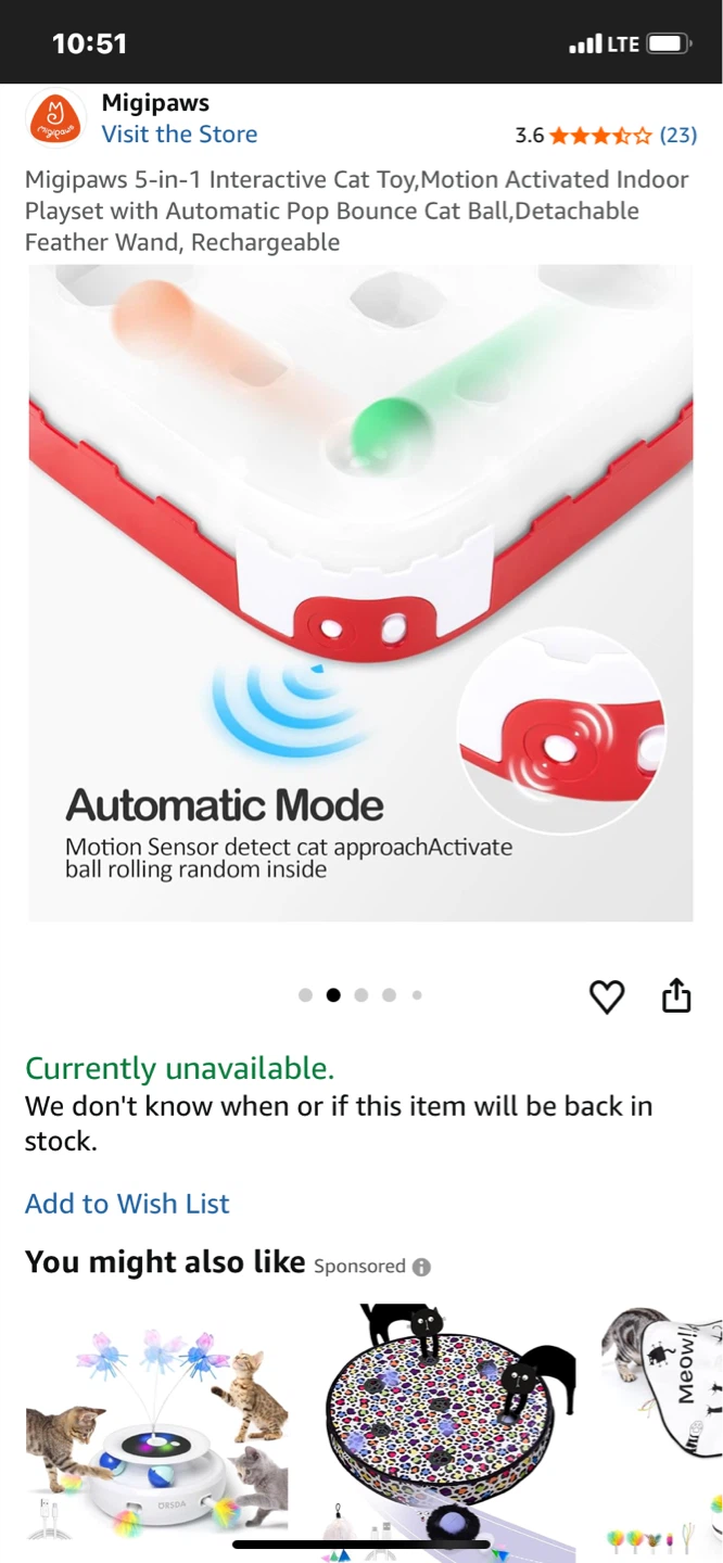New Migipaws 5-in-1 Interactive Cat Toy - photo 2