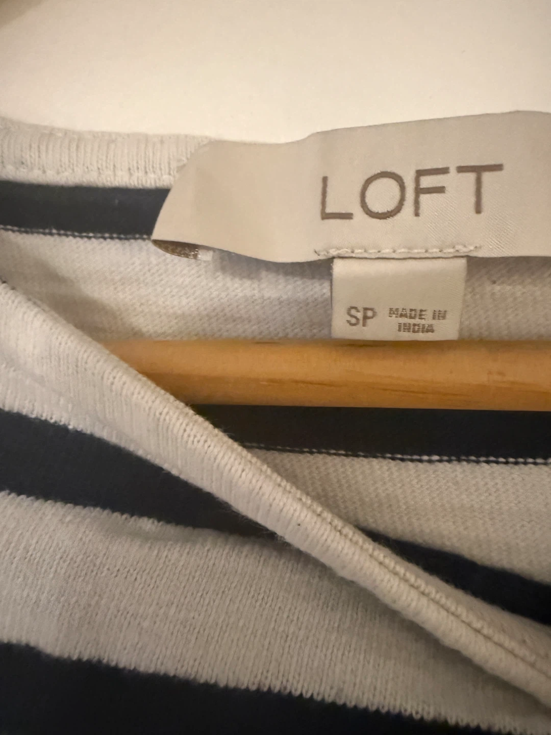 LOFT Striped Button Shoulder T-Shirt - photo 4