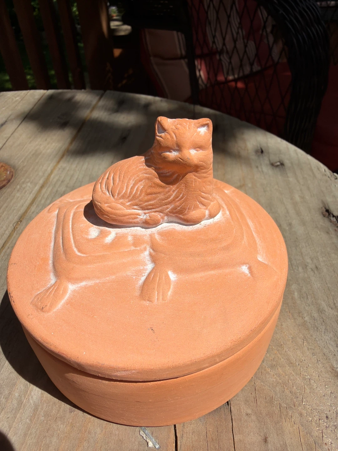 Terracotta Cat Trinket Box - photo 5