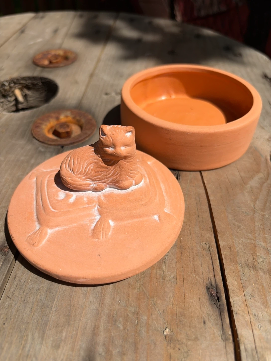 Terracotta Cat Trinket Box - photo 2