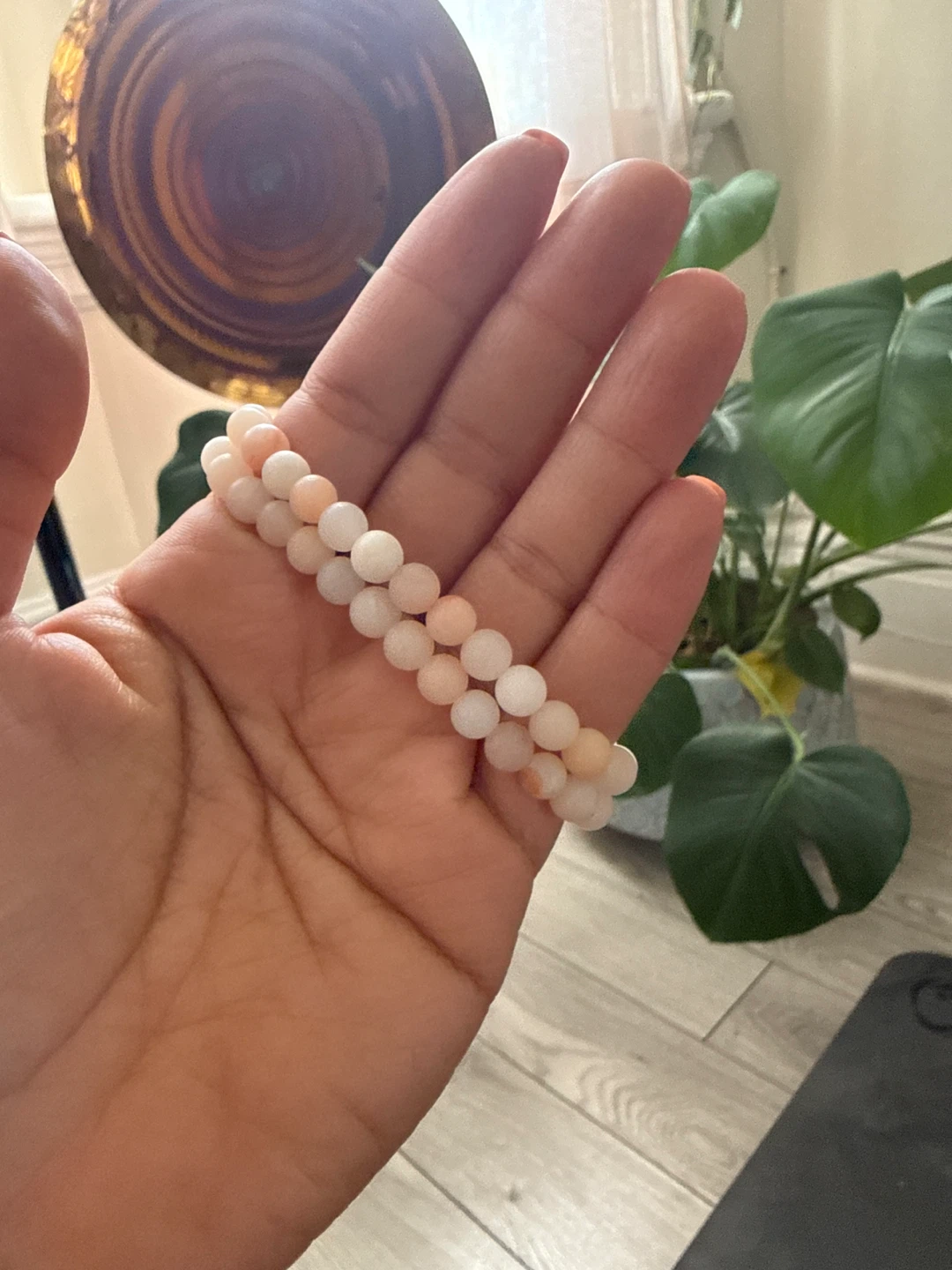 Pink Aventurine Beaded Stretch Bracelet