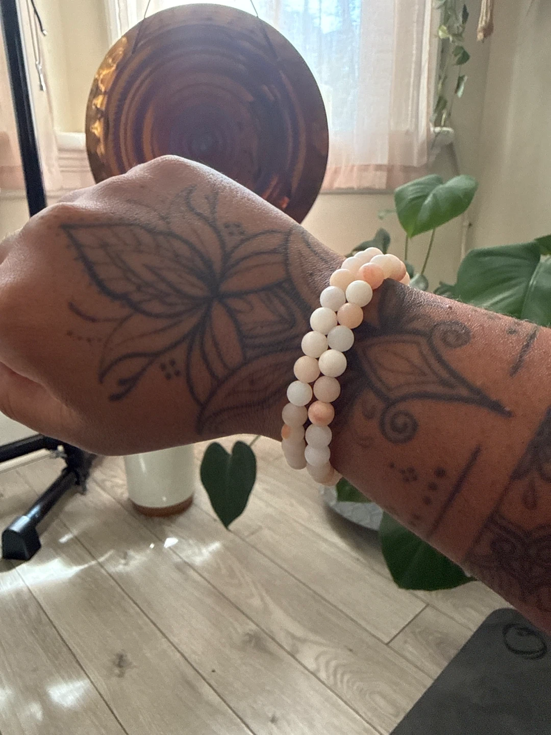 Pink Aventurine Beaded Stretch Bracelet - photo 2