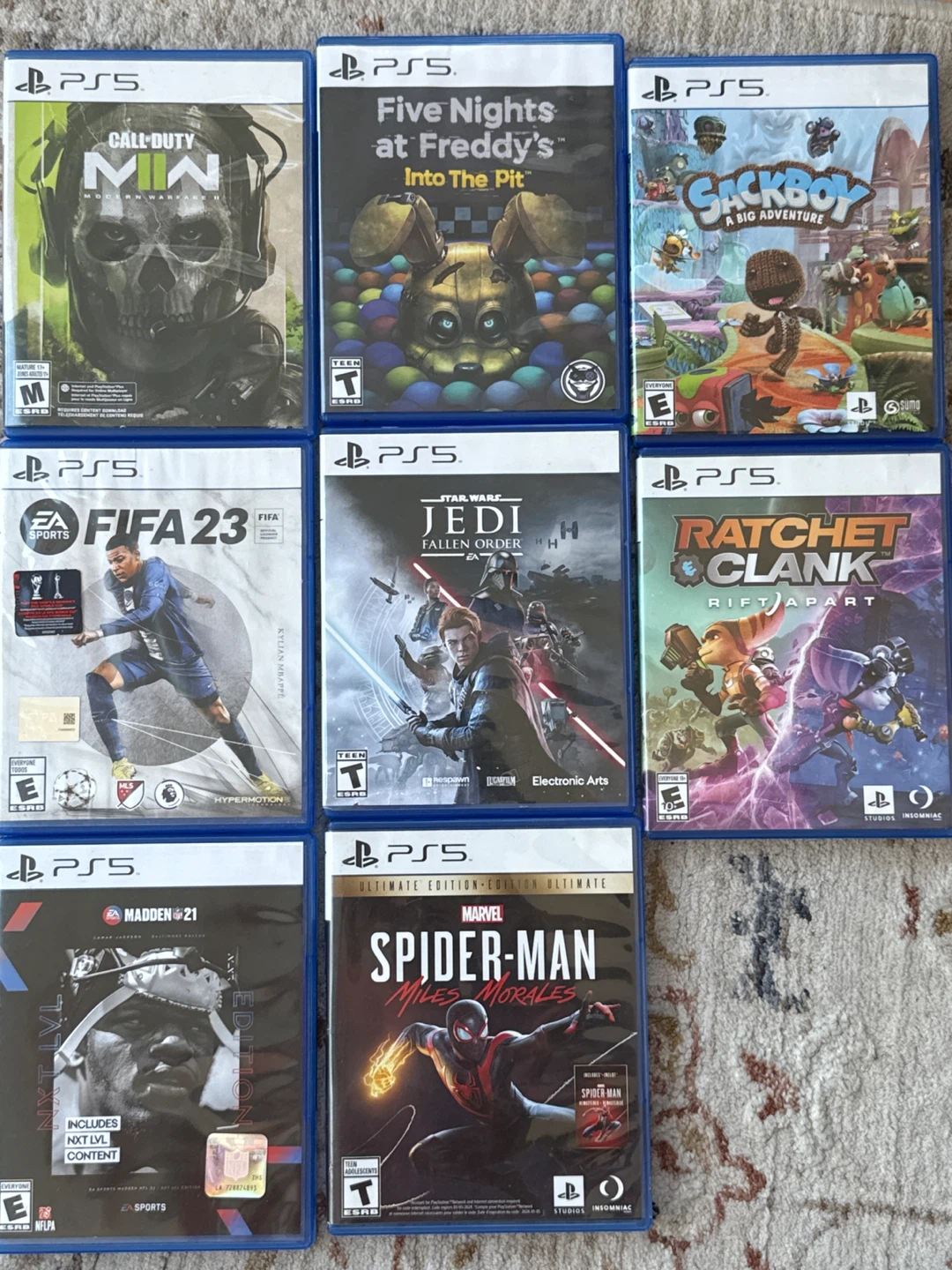 PS5 Games Bundle - Call of Duty, FIFA 23, Spider-Man, and More