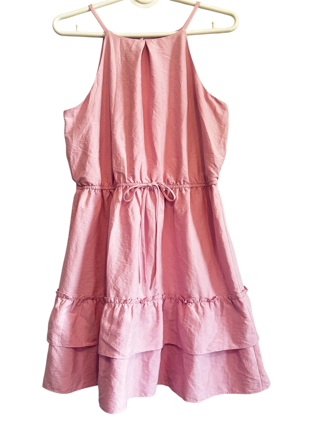 BCX Light Pink Tiered Ruffle Dress - Large - photo 2