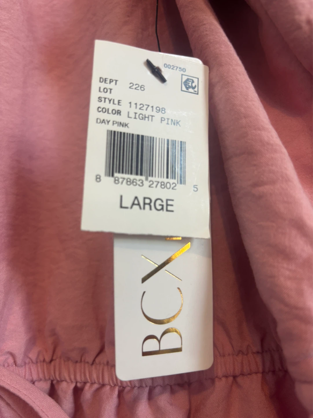 BCX Light Pink Tiered Ruffle Dress - Large - photo 3