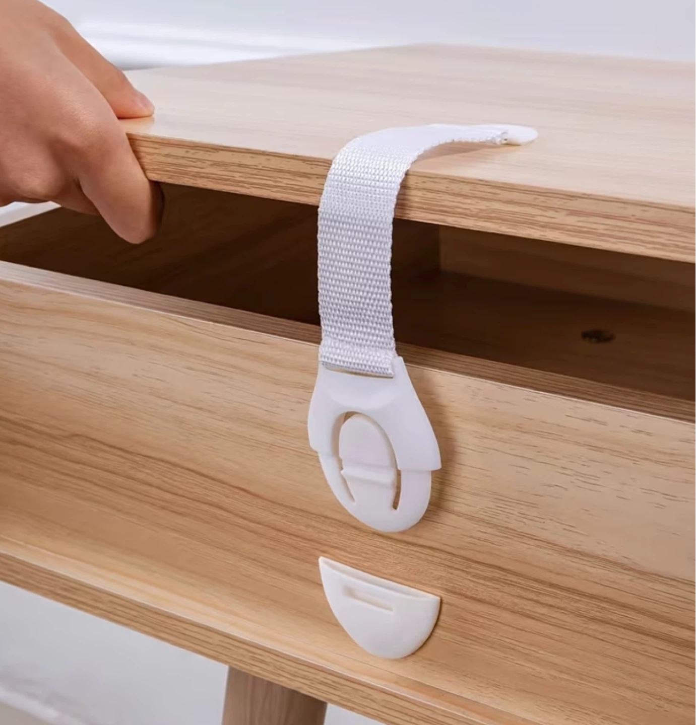 White Child Safety Cabinet Lock Strap - photo 3