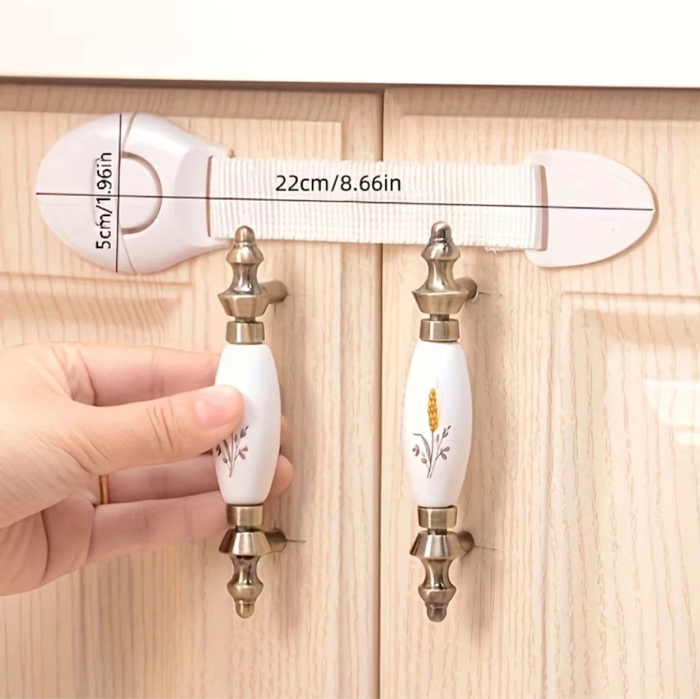 White Child Safety Cabinet Lock Strap - photo 4