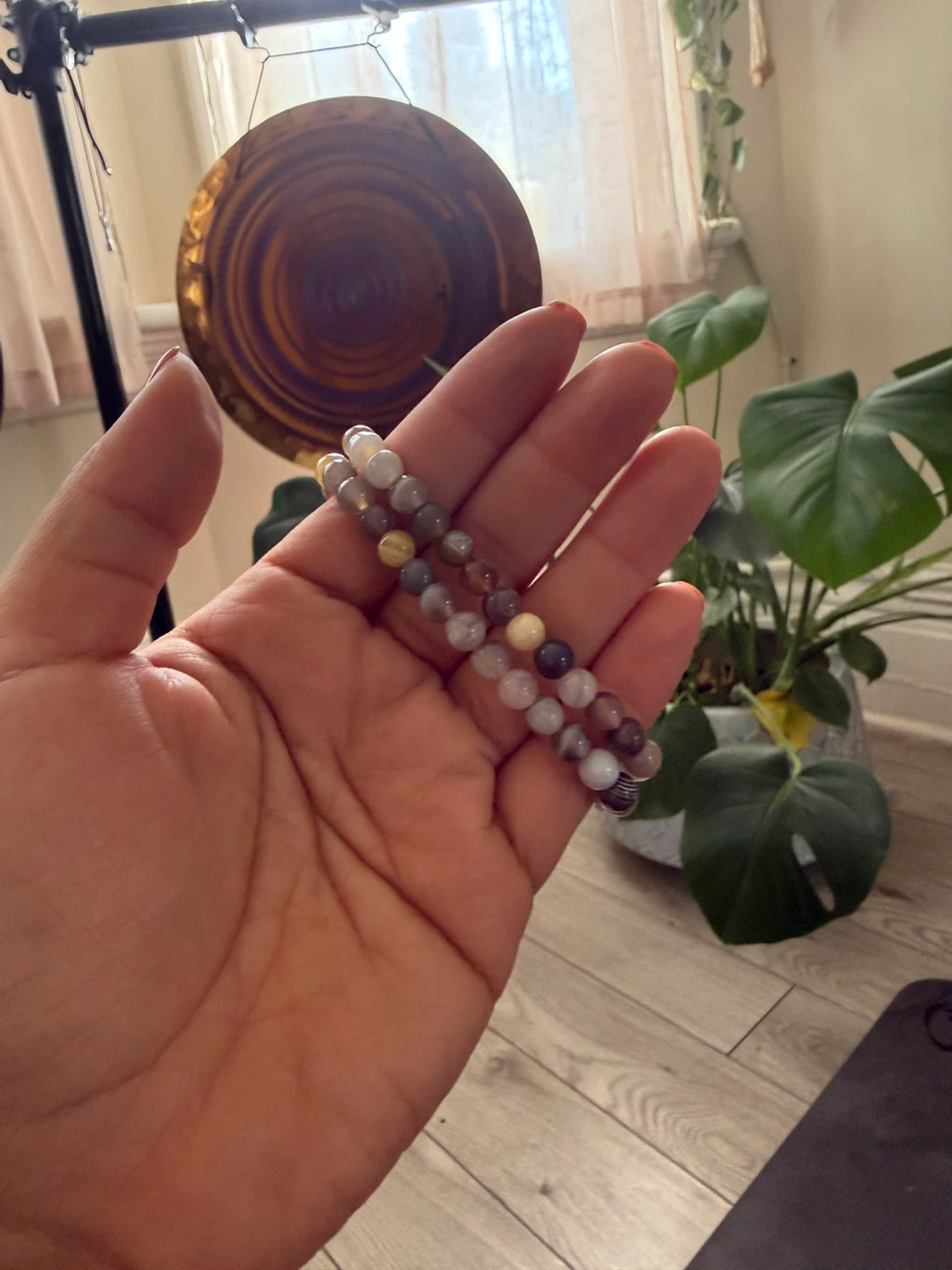 Agate Beaded Stretch Bracelets Set