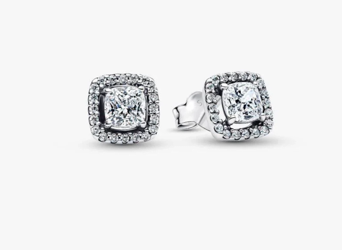 Pandora Halo Necklace and Stud Earrings Set