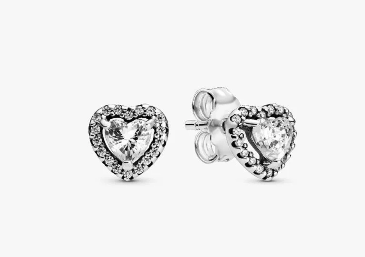 Pandora Elevated Heart Necklace and Stud Earrings Set - photo 2