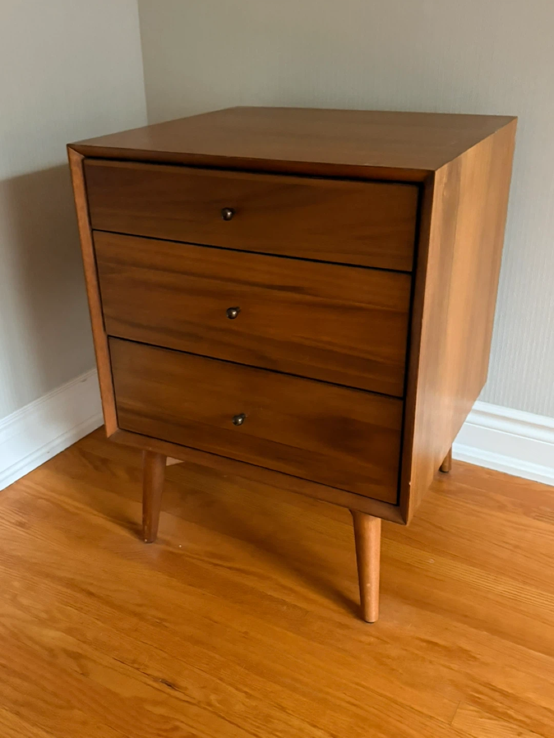 West Elm Mid century MCM 3 drawer side cabinet - photo 3